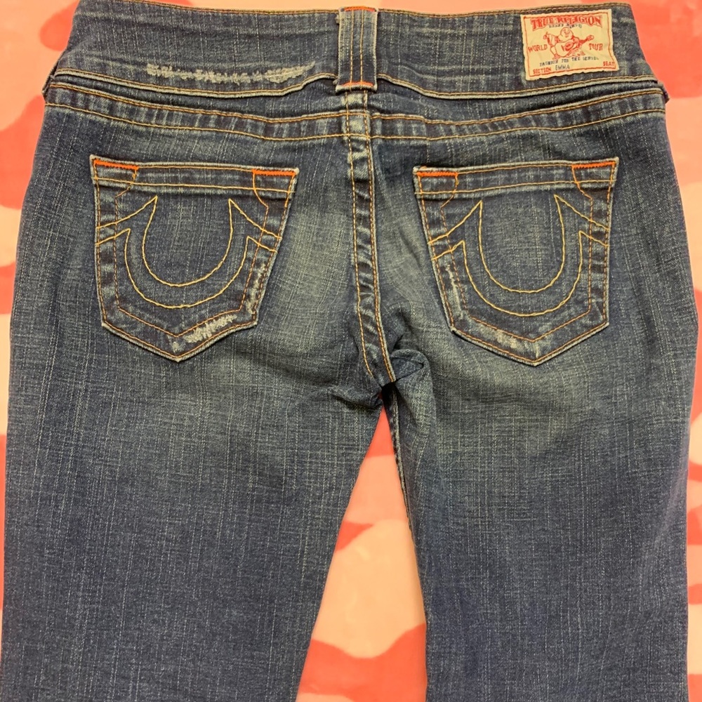 NWOT True Religion Emma Low Rise Trouser Flare Jeans 30x30.5”